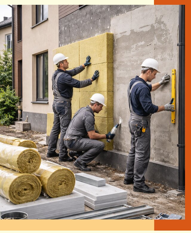 Утепление таунхауса в Северске от 7484 руб/м2 — комплекс под ключ | ТепломастерСвк