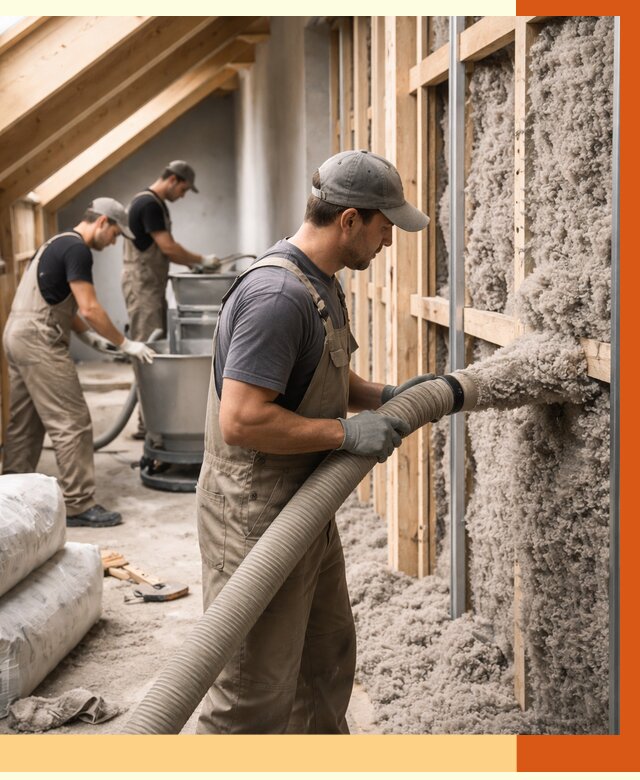 Утепление таунхауса эковатой в Северске от 2287 руб./м² — монтаж и задувка | ТепломастерСвк