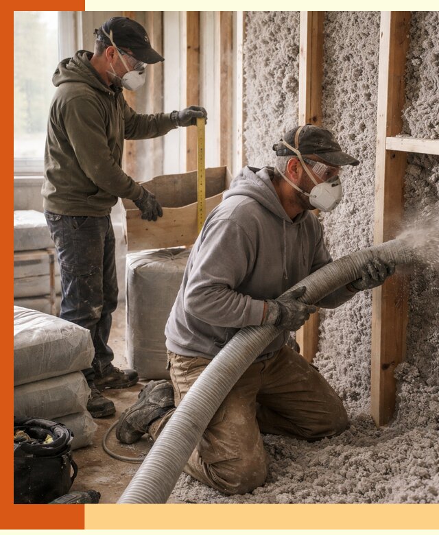 Утепление таунхауса эковатой в Северске для максимально теплых стен