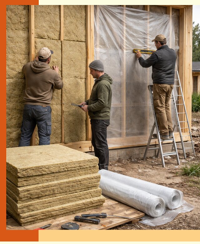 Утепление каркасного дома в Северске под ключ с гарантией качества