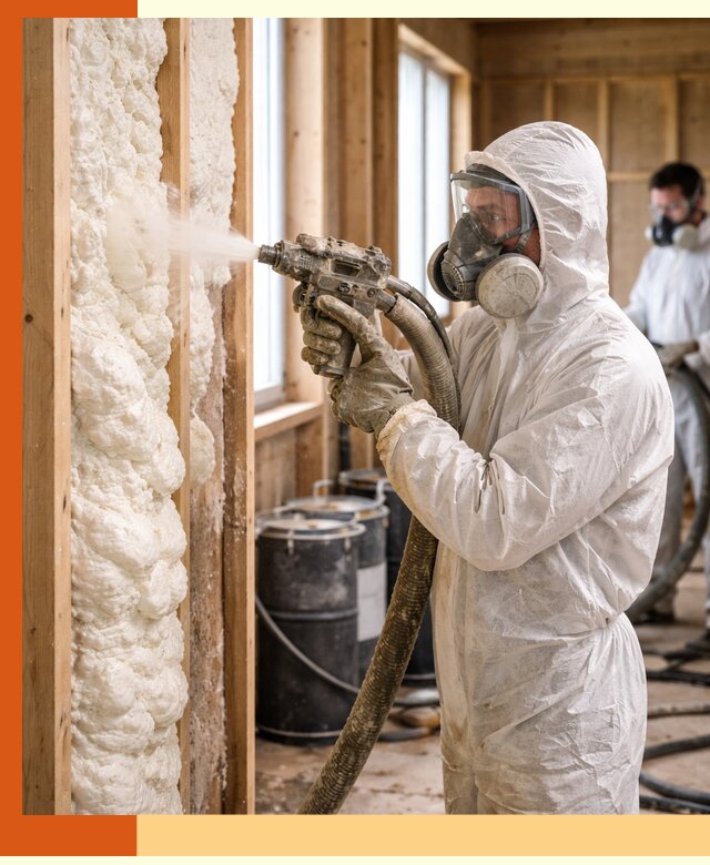 Утепление каркасного дома пенополиуретаном в Северске