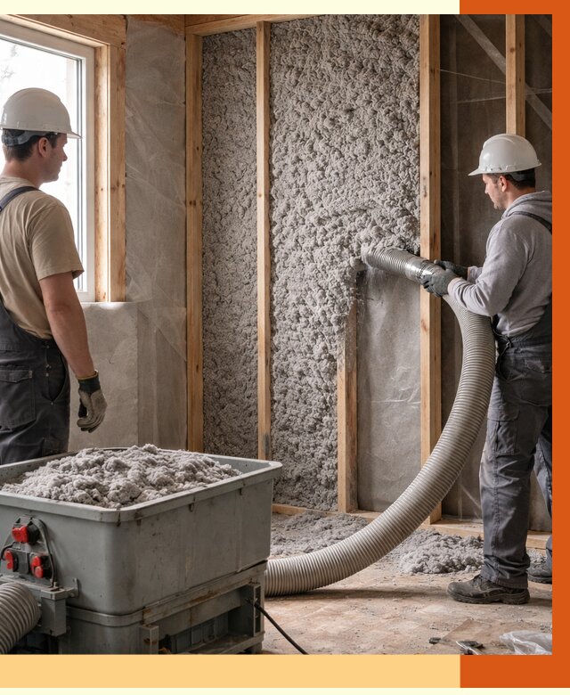 Утепление каркасного дома эковатой в Северске от 1871 руб. | ТепломастерСвк