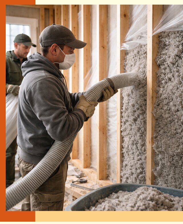 Утепление каркасного дома эковатой в Северске — качественно и надолго