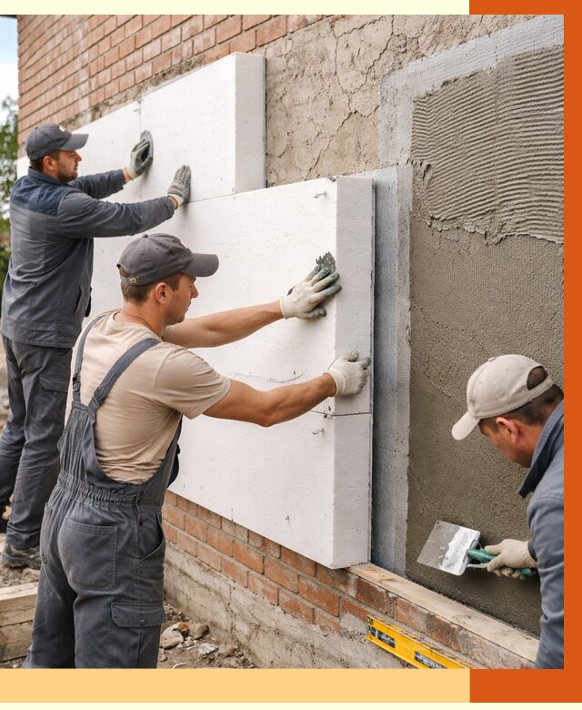 Утепление кирпичного дома в Северске от 4366 руб. под ключ | ТепломастерСвк