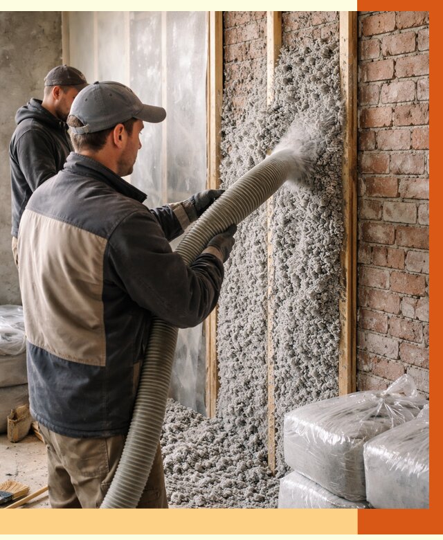 Утепление кирпичного дома эковатой в Северске от 2443 руб./м² | ТепломастерСвк