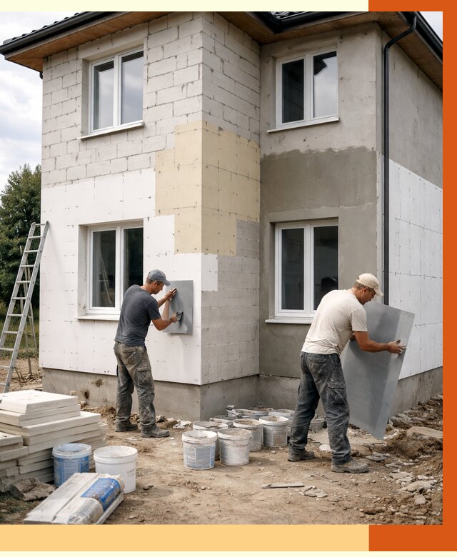 Утепление дома из газобетона в Северске от 4366 руб./м² — заказать у ТепломастерСвк