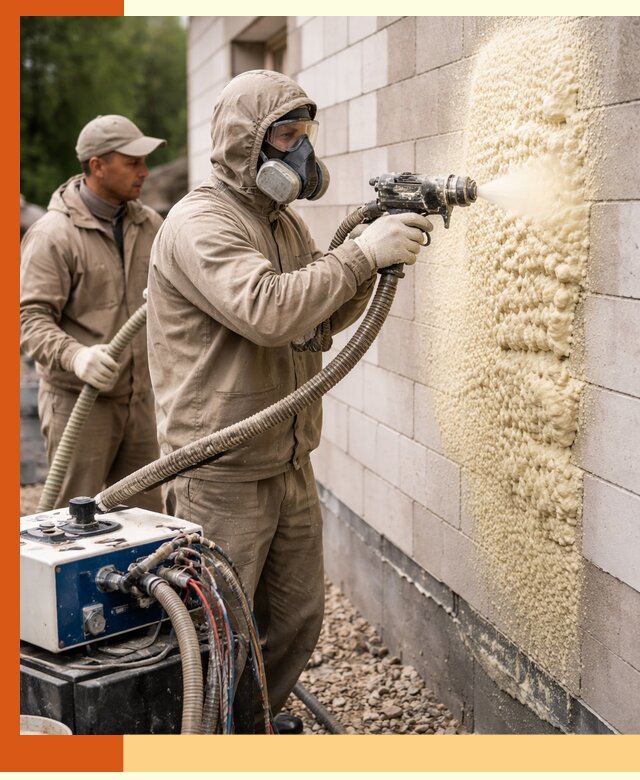 Утепление дома из газобетона ППУ в Северске — надежная теплоизоляция