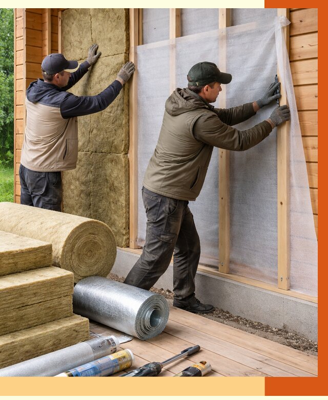 Утепление дома из двойного бруса в Северске от 4990 руб./м² — ТепломастерСвк под ключ