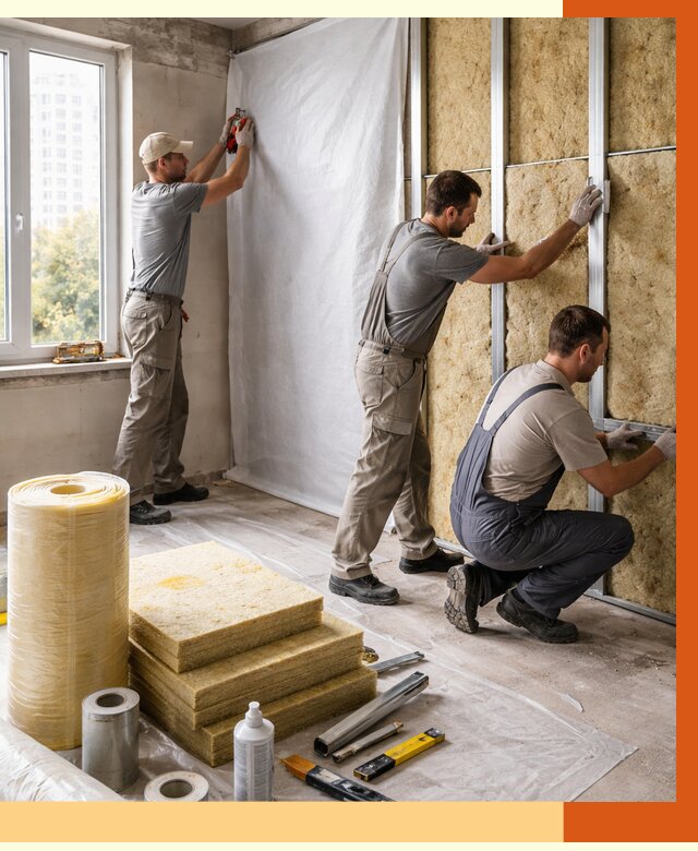 Утепление квартиры в Северске от 4678 руб/м2 — утеплить квартиру изнутри и снаружи | ТепломастерСвк