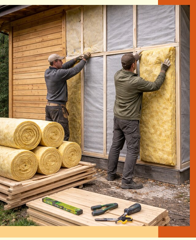 Утепление бани снаружи в Северске от 88358 руб. под ключ | ТепломастерСвк