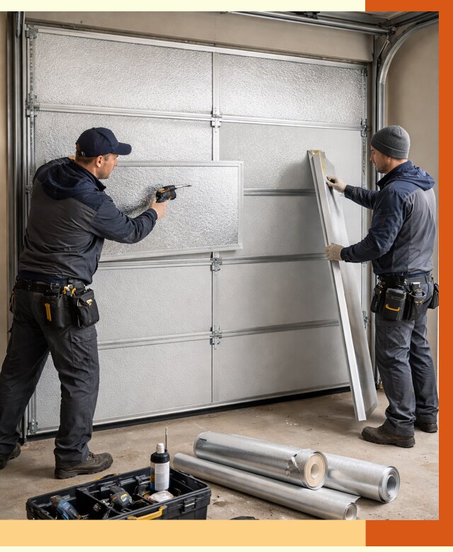 Утепление гаражных ворот в Северске от 8160 руб/м2 — надежно и быстро | ТепломастерСвк