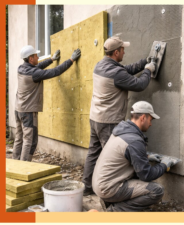 Утепление фасада под штукатурку в Северске — энергоэффективная технология