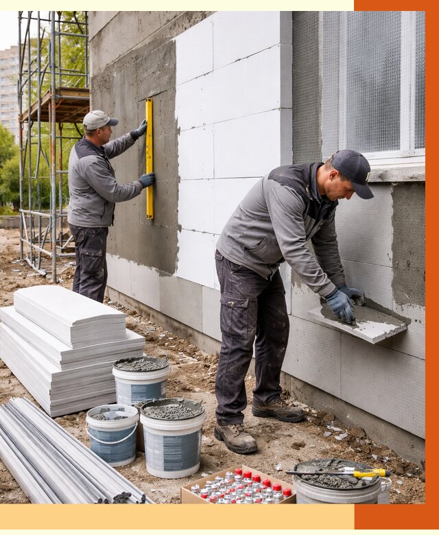 Утепление фасада и стен снаружи в Северске от 4366 руб. | ТепломастерСвк