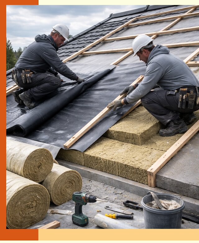 Утепление крыши снаружи в Северске: профессиональная теплоизоляция
