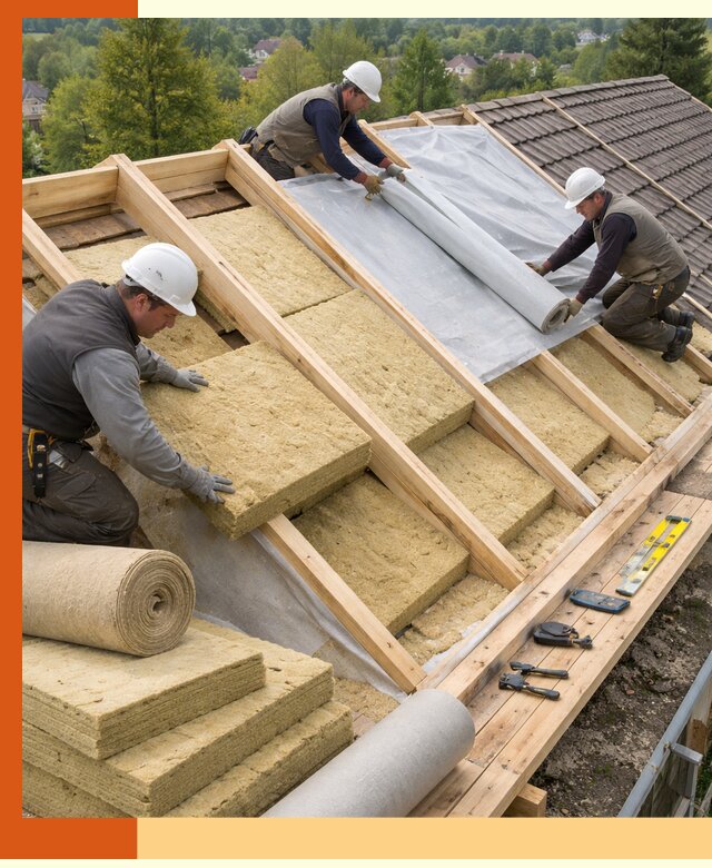 Утепление скатной крыши в Северске качественно и надёжно