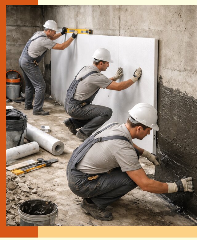 Утепление фундамента изнутри профессионально в Северске