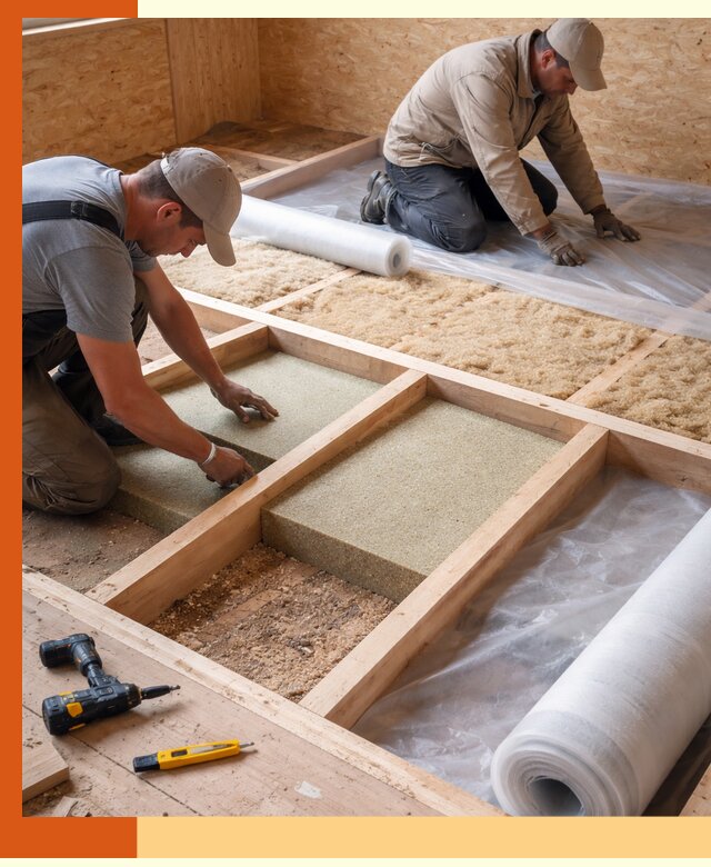 Профессиональное утепление деревянного пола в Северске