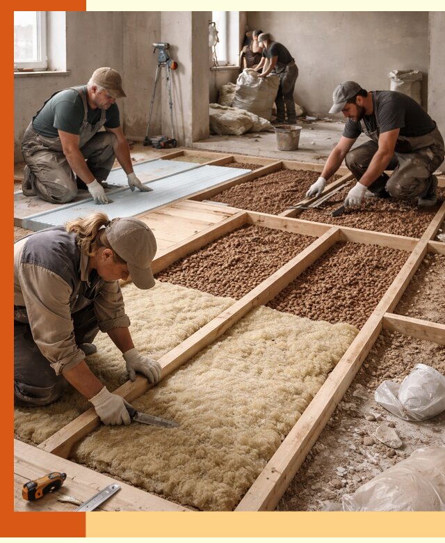 Утепление перекрытий жилых и промышленных зданий в Северске