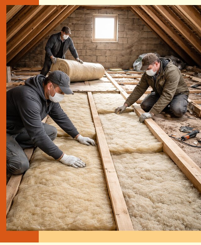Утепление чердака в Северске — профессиональная теплоизоляция кровли