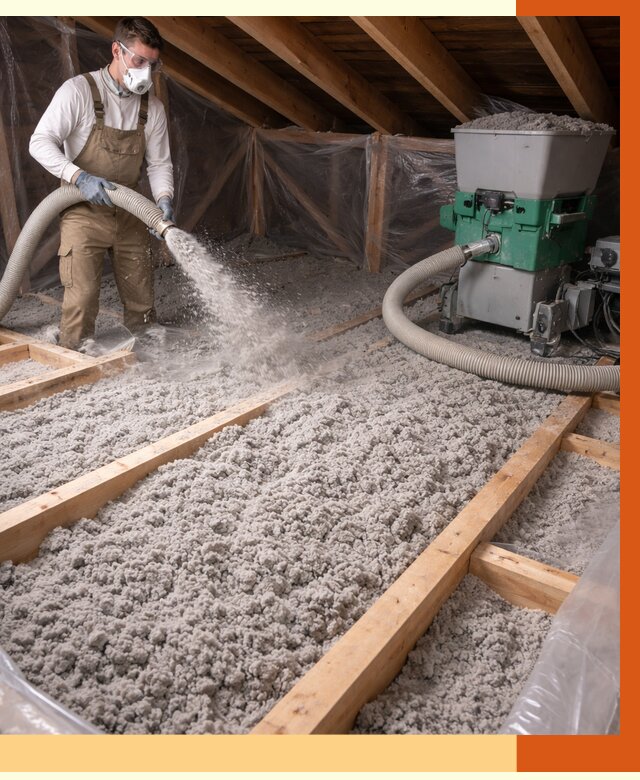 Утепление чердака эковатой в Северске от 1507 руб/м2 — заказать у ТепломастерСвк