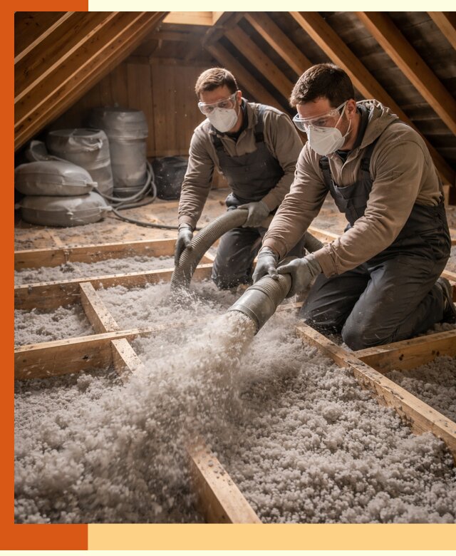 Утепление чердака эковатой в Северске — быстро и надёжно
