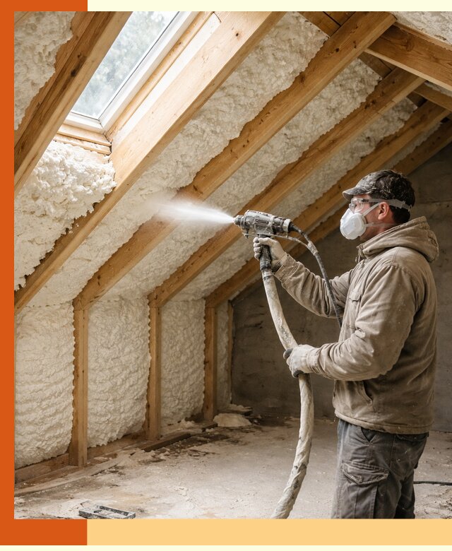 Утепление мансарды ППУ в Северске быстро и надежно