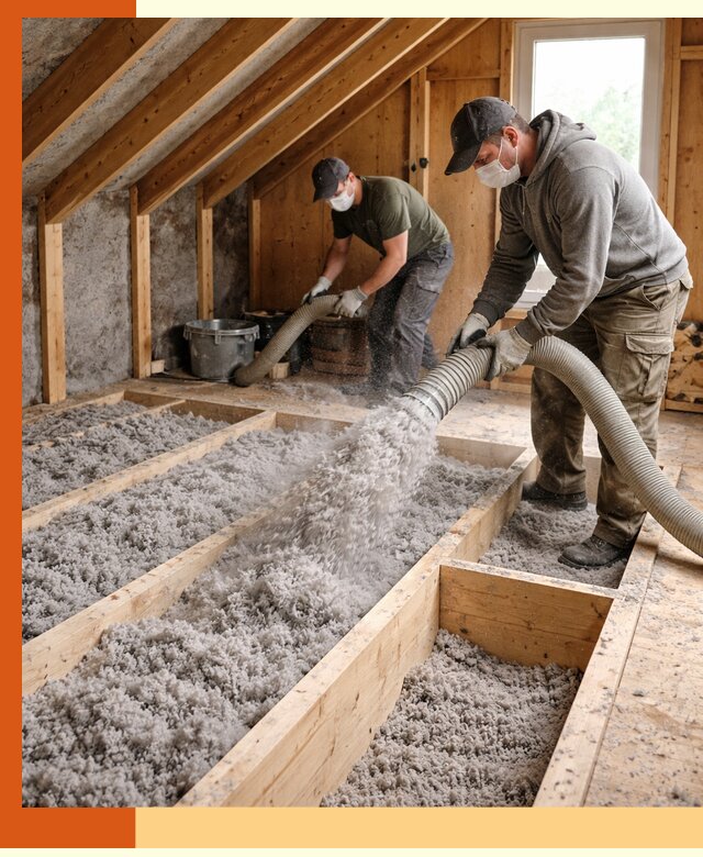 Утепление мансарды эковатой в Северске с гарантией качества