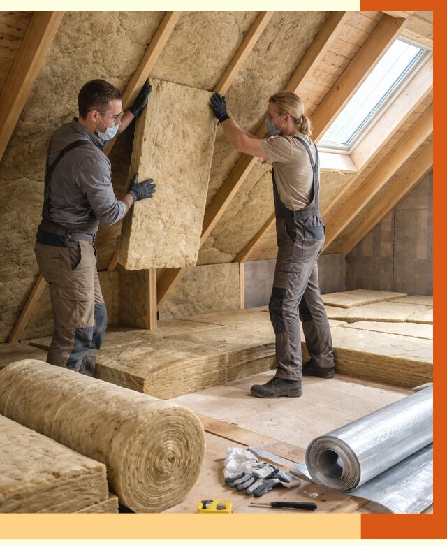 Утепление мансарды минватой в Северске от 4366 руб./м2 — монтаж и пароизоляция | ТепломастерСвк