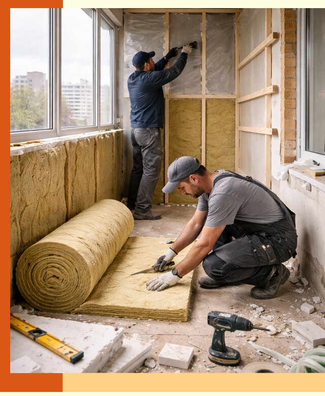 Утепление балкона под ключ в Северске качественно и быстро