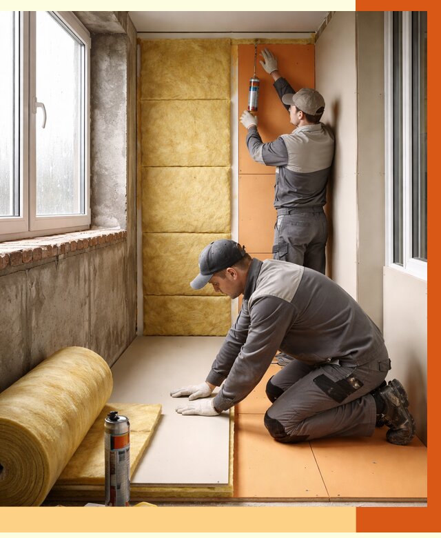 Утепление лоджии под ключ в Северске от 6757 руб/м2 — комплексное решение | ТепломастерСвк