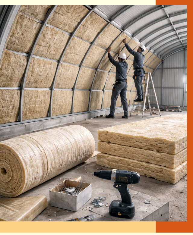 Утепление арочного ангара в Северске от 3326 руб./м2 под ключ | ТепломастерСвк