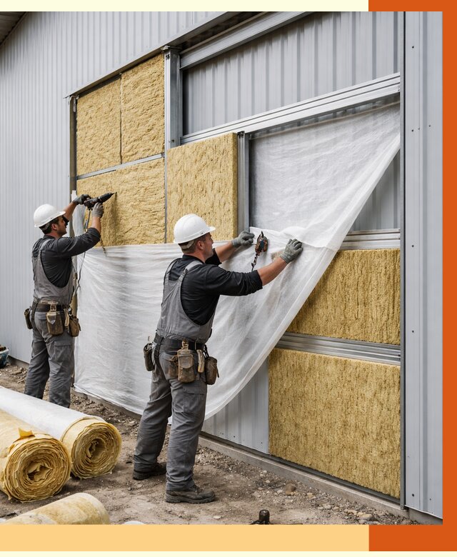 Утепление металлического склада в Северске от 4678 руб/м2 — комплексное утепление под ключ | ТепломастерСвк