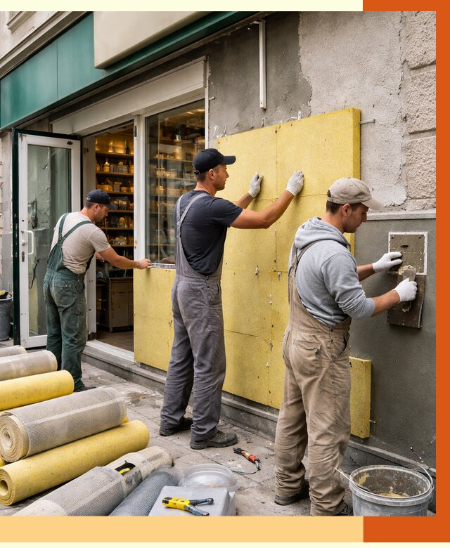 Утепление магазина в Северске от 4678 руб/м2 — цена, стены и снаружи | ТепломастерСвк