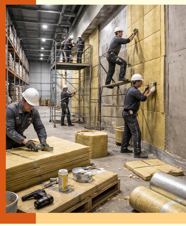 Утепление логистического центра в Северске качественно и экономично