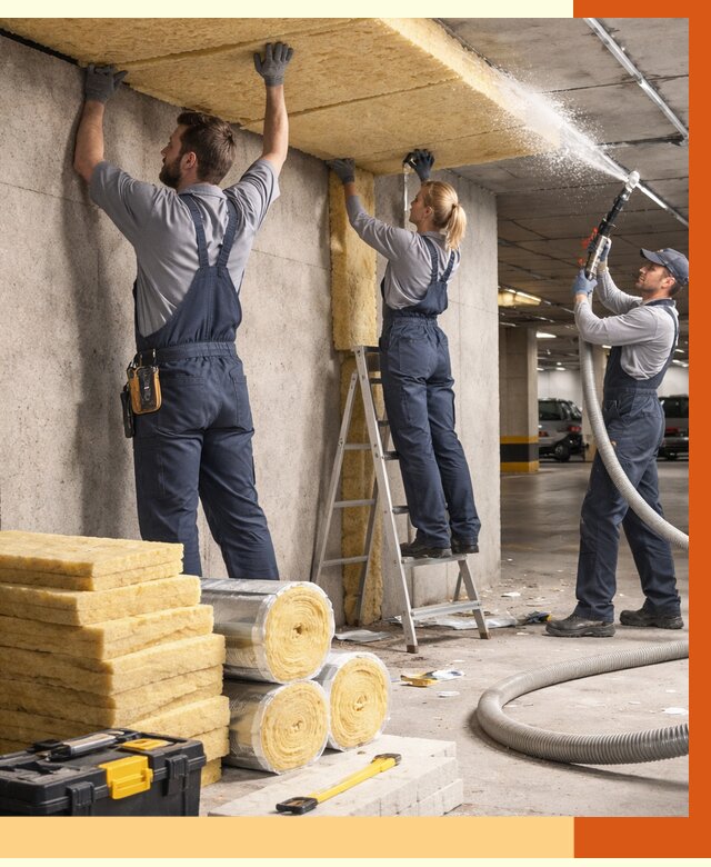 Утепление паркинга в Северске от 7069 руб./м2 — работы под ключ | ТепломастерСвк