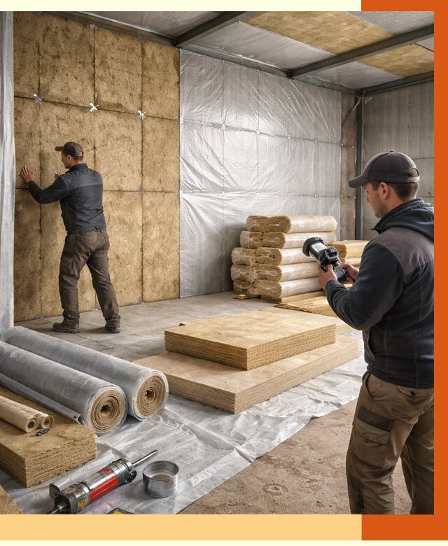 Утепление теплого склада в Северске под ключ от 11954 руб/м² | ТепломастерСвк