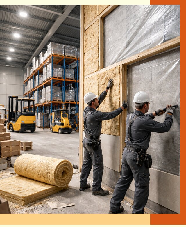 Утепление склада с техникой в Северске от 4366 руб./м2 — комплексно под ключ | ТепломастерСвк