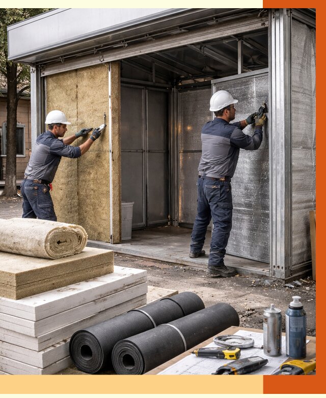 Утепление павильона шаурма в Северске под ключ от 1247 руб. за м² | ТепломастерСвк