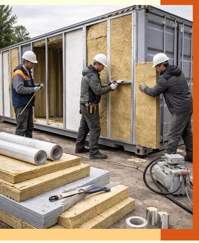 Утепление морского контейнера в Северске от 3898 руб. под ключ | ТепломастерСвк