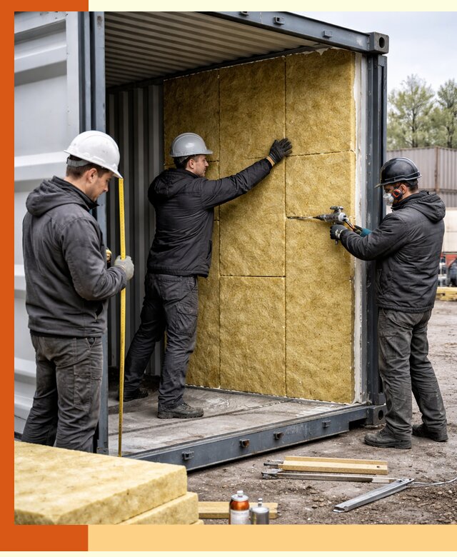 Утепление морского контейнера в Северске: надежная теплоизоляция и защита
