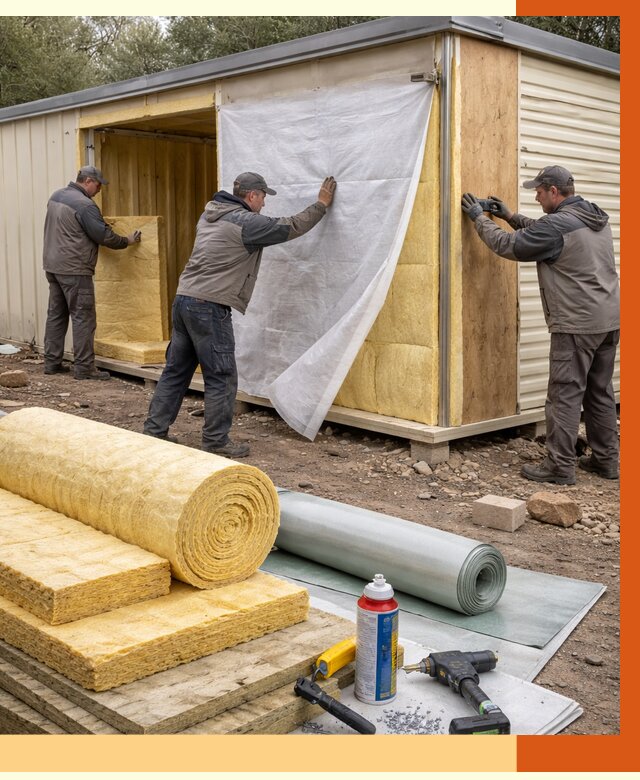 Утепление строительной бытовки в Северске от 12994 руб. под ключ | ТепломастерСвк