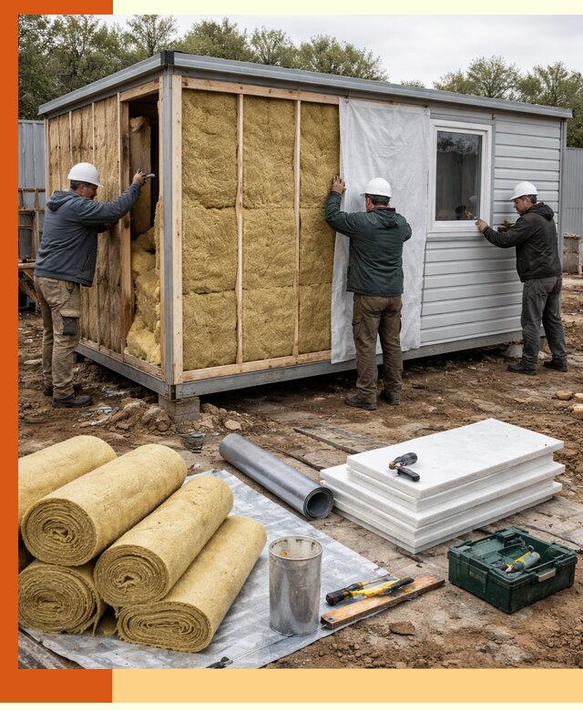 Утепление строительной бытовки под ключ в Северске для любых условий
