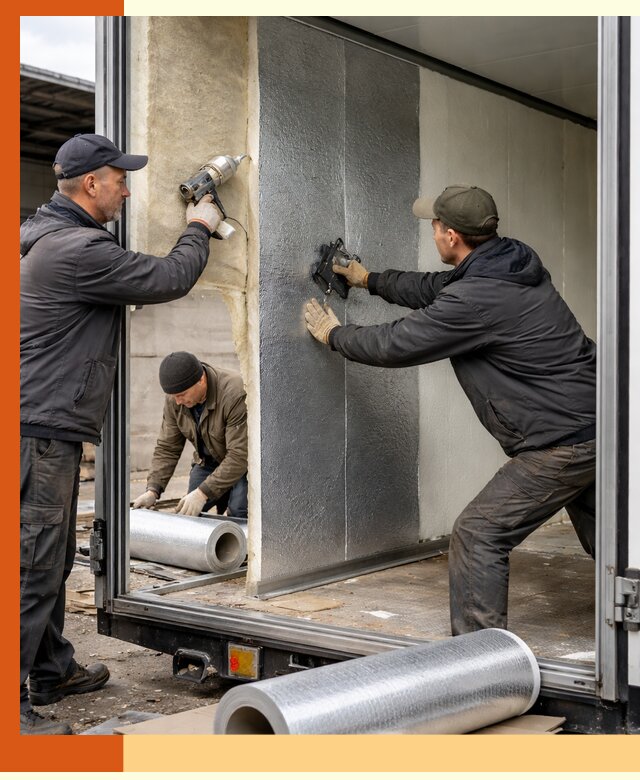 Утепление холодильного кузова в Северске — монтаж и теплоизоляция