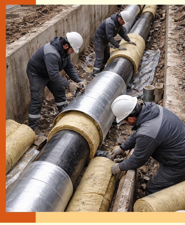 Утепление теплотрассы в Северске: утеплительные работы и материалы