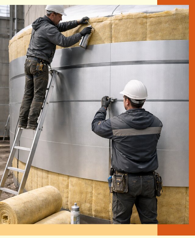 Утепление цистерны в Северске пенополиуретаном от 15073 руб. под ключ | ТепломастерСвк