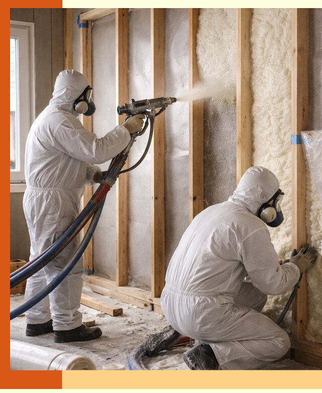 Утепление каркасной стены ППУ в Северске для домов и коттеджей