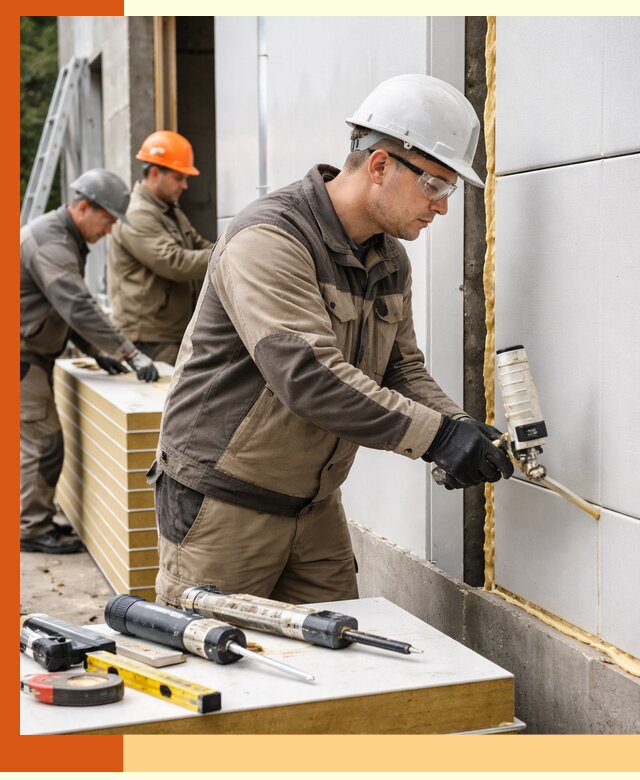 Утепление сэндвич-панелей пенополиуретаном в Северске