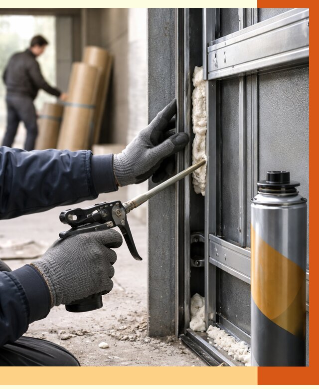 Заполнение пустот ворот в Северске от 4678 руб. — заливка ППУ, утепление под ключ | ТепломастерСвк