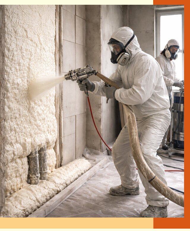 Напыление пенополиуретана в Северске от 7796 руб./м2 — услуги и монтаж ППУ | ТепломастерСвк