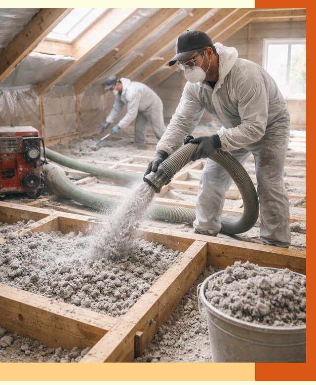 Утепление эковатой в Северске от 3067 руб./м2 — монтаж и задувка | ТепломастерСвк